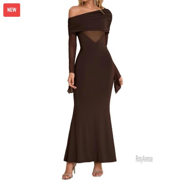 open lace back dress Amazon.com: Memoriesea Women's One Shoulder Long Sleeve Sexy High Slit Wedding  Guest Party Maxi Dress Black : Clothing, Shoes & Jewelry